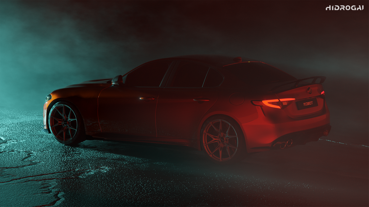 Alfa Romeo Giulia Quadrifoglio Sport Veloce Ti Sprint RWD AWD Lusso Base 2017-ON with Robot Craftsman's Aftermarket Parts - Standard Package "HIDROGAI" Carbon Fiber / FRP