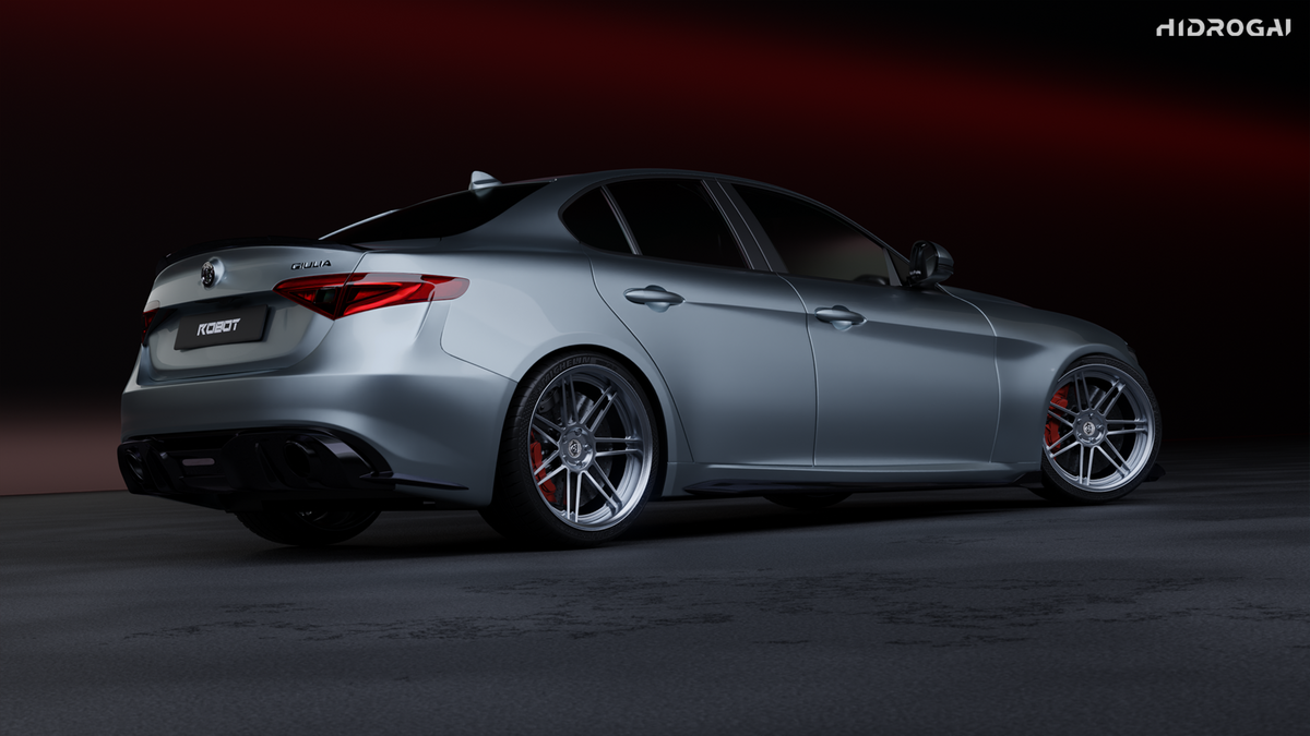 Alfa Romeo Giulia Quadrifoglio Sport Veloce Ti Sprint RWD AWD Lusso Base 2017-ON with Robot Craftsman's Aftermarket Parts - Standard Package "HIDROGAI" Carbon Fiber / FRP