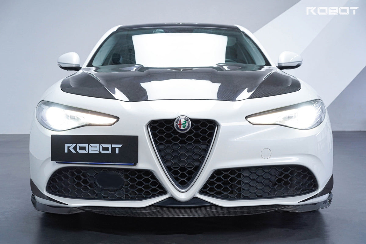 Alfa Romeo Giulia Quadrifoglio Sport Veloce Ti Sprint RWD AWD Lusso Base 2017-ON with Robot Craftsman's Aftermarket Parts - Standard Package "HIDROGAI" Carbon Fiber / FRP