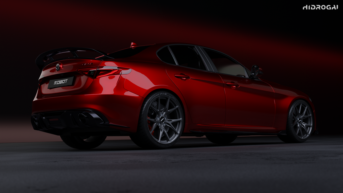 Alfa Romeo Giulia Quadrifoglio Sport Veloce Ti Sprint RWD AWD Lusso Base 2017-ON with Robot Craftsman's Aftermarket Parts - Standard Package "HIDROGAI" Carbon Fiber / FRP