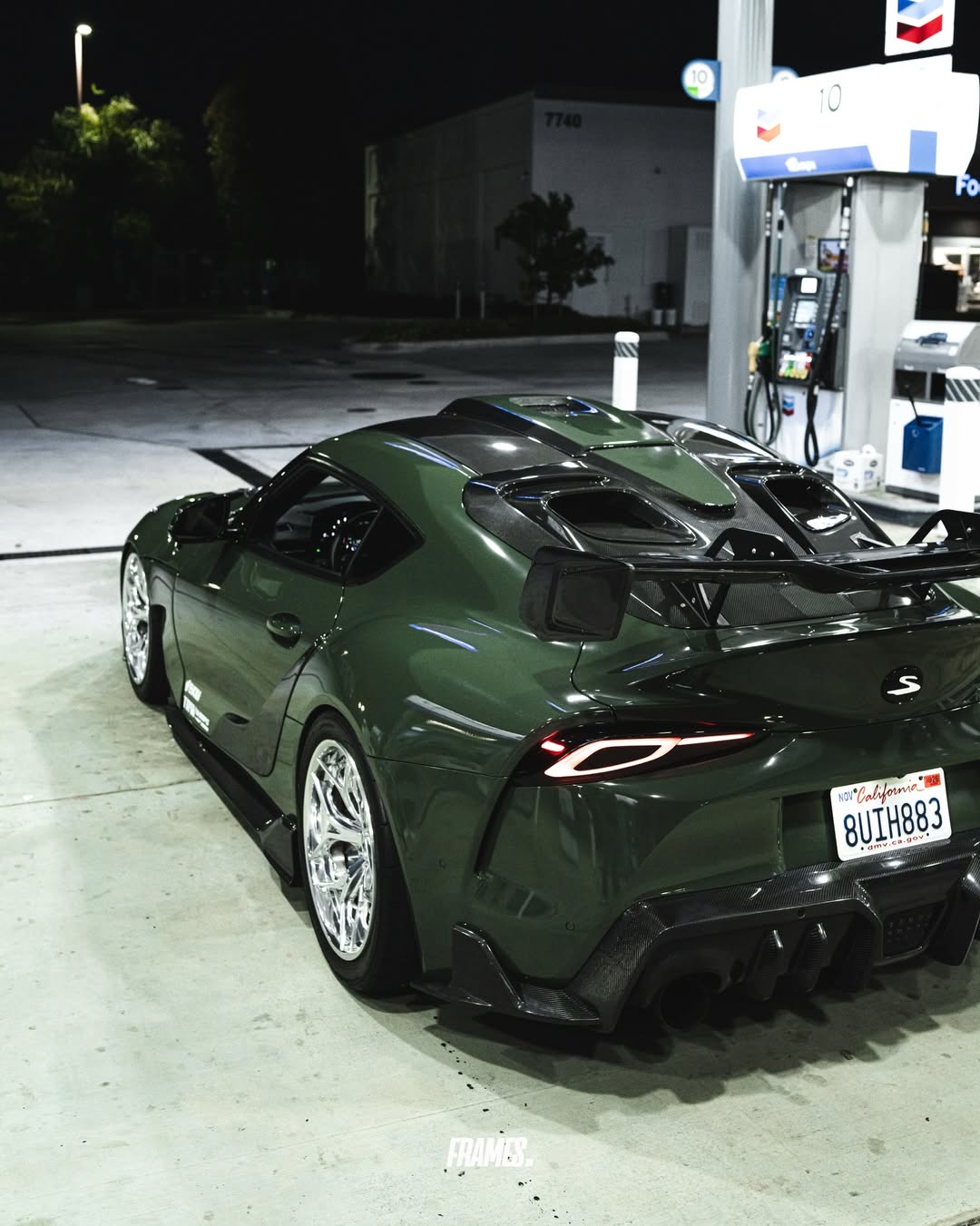 Toyota Supra MK5 A90 A91 3.0 2.0 2020 2021 2022 2023 2024 with Aftermarket Parts - Hyperion Rear Louvers & GT Wing Carbon Fiber / FRP from Robot Craftsman