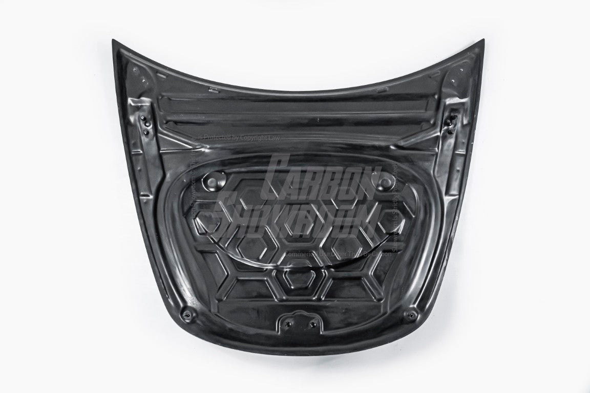 Tesla Model 3 Performance Long Range Standard Base 2017 2018 2019 2020 2021 2022 2023 with Aftermarket Parts - "Hacker" V2 Hood Bonnet Carbon Fiber / FRP from Robot Craftsman