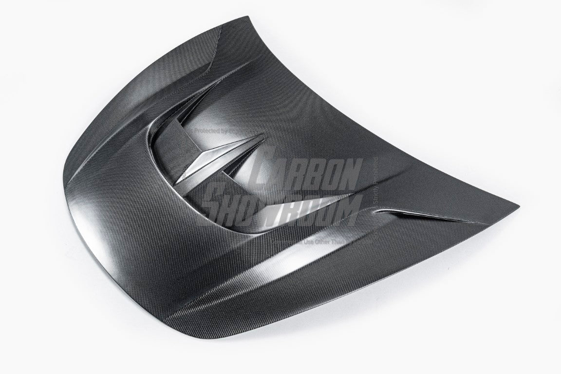 Tesla Model 3 Performance Long Range Standard Base 2017 2018 2019 2020 2021 2022 2023 with Aftermarket Parts - "Hacker" V2 Hood Bonnet Carbon Fiber / FRP from Robot Craftsman