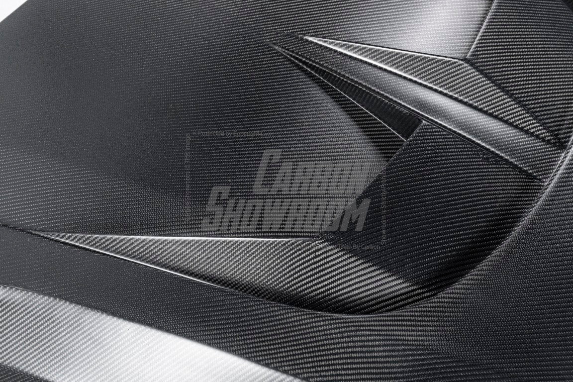 Tesla Model 3 Performance Long Range Standard Base 2017 2018 2019 2020 2021 2022 2023 with Aftermarket Parts - "Hacker" V2 Hood Bonnet Carbon Fiber / FRP from Robot Craftsman