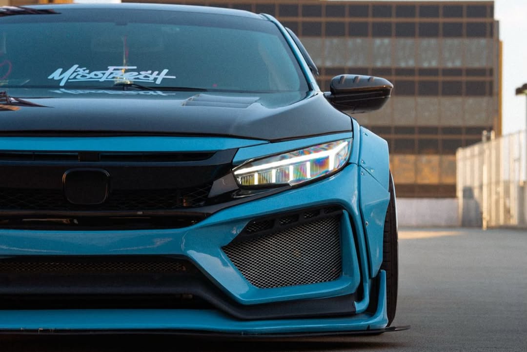 Honda Civic 10th Gen FC1 FC2  FC5 FC6 2016 2017 2018 2019 2020 2021 & Civic 10th Gen FC3 FC4 2017 2018 2019 2020 2021 & Civic 10th Gen FK7 2017 2018 2019 2020 2021 (compatible with ROBOT CRAFTSMAN front bumper) with Aftermarket Parts - Front Bumper & Front Lip Carbon Fiber / FRP from Robot Craftsman