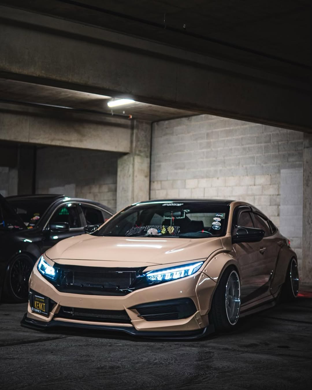 Honda Civic 10th Gen FC1 FC2  FC5 FC6 2016 2017 2018 2019 2020 2021 & Civic 10th Gen FC3 FC4 2017 2018 2019 2020 2021 & Civic 10th Gen FK7 2017 2018 2019 2020 2021 (compatible with ROBOT CRAFTSMAN front bumper) with Aftermarket Parts - Front Bumper & Front Lip Carbon Fiber / FRP from Robot Craftsman