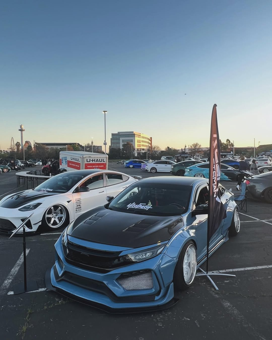 Honda Civic 10th Gen FC1 FC2  FC5 FC6 2016 2017 2018 2019 2020 2021 & Civic 10th Gen FC3 FC4 2017 2018 2019 2020 2021 & Civic 10th Gen FK7 2017 2018 2019 2020 2021 (compatible with ROBOT CRAFTSMAN front bumper) with Aftermarket Parts - Front Bumper & Front Lip Carbon Fiber / FRP from Robot Craftsman