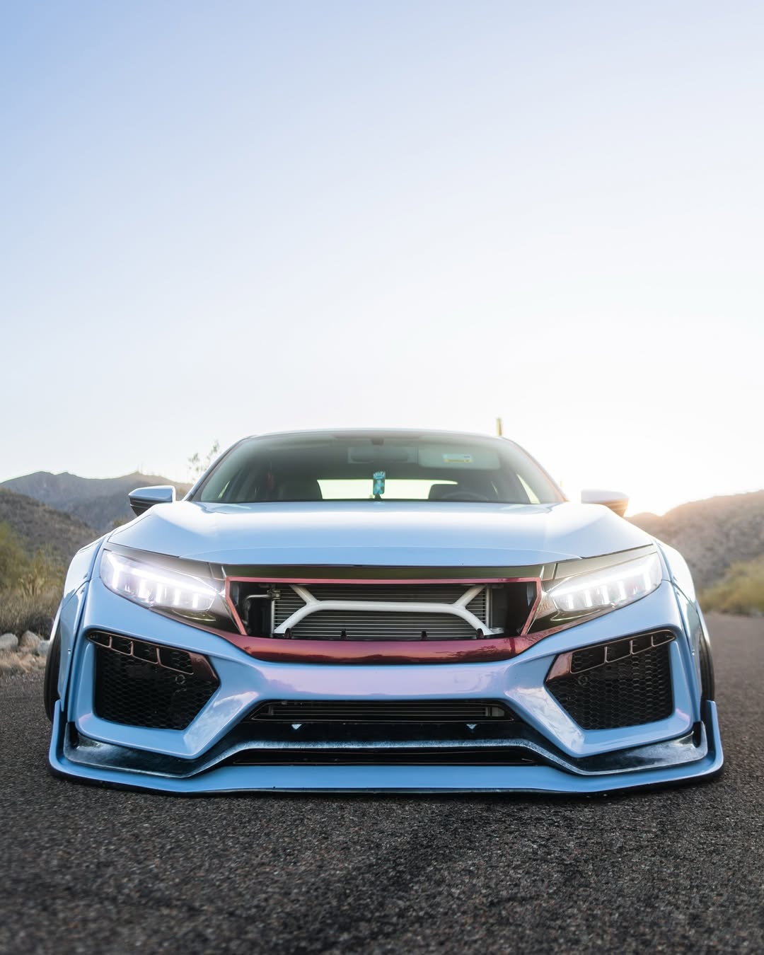 Honda Civic 10th Gen FC1 FC2 FC5 FC6 2016 2017 2018 2019 2020 2021 & Civic 10th Gen FC3 FC4 2017 2018 2019 2020 2021 & Civic 10th Gen FK7 2017 2018 2019 2020 2021 (compatible with ROBOT CRAFTSMAN front bumper) with Aftermarket Parts - Front Bumper & Front Lip Carbon Fiber / FRP from Robot Craftsman