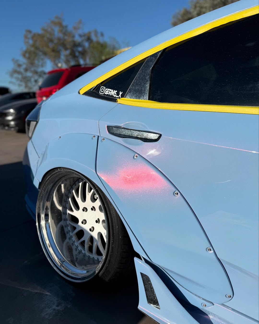 Honda Civic 10th Gen FC1 FC2 FC5 FC6 2016 2017 2018 2019 2020 2021 & Civic 10th Gen FK7 2017 2018 2019 2020 2021 (compatible with both OEM bumper and ROBOT CRAFTSMAN bumper, fits FK7 Hatchback although panel line is slightly different) with Aftermarket Parts - Widebody Wheel Arches Fender Flares Carbon Fiber / FRP from Robot Craftsman
