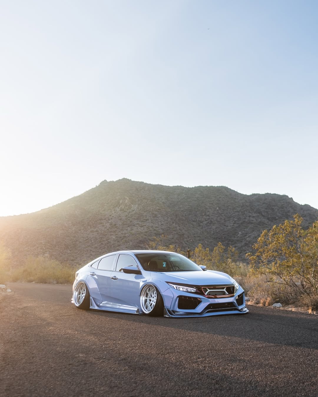 Honda Civic 10th Gen FC1 FC2 FC5 FC6 2016 2017 2018 2019 2020 2021 & Civic 10th Gen FC3 FC4 2017 2018 2019 2020 2021 & Civic 10th Gen FK7 2017 2018 2019 2020 2021 (compatible with ROBOT CRAFTSMAN front bumper) with Aftermarket Parts - Front Bumper & Front Lip Carbon Fiber / FRP from Robot Craftsman