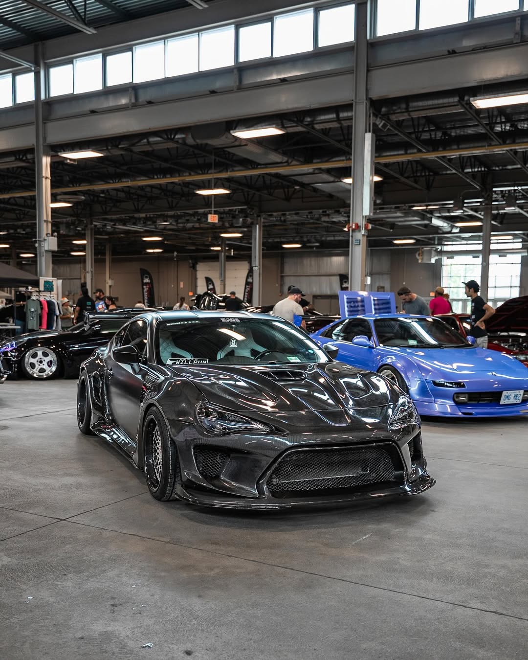 Toyota GT86 86 TRD GT SE Base ZN6 2017 2018 2019 2020 & Scion FR-S FRS ZN6 2013 2014 2015 2016 & BRZ TS Limited Premium ZN6 2013 2014 2015 2016 2017 2018 2019 2020 (compatible with ROBOT widebody kit) with Aftermarket Parts - Replacement Hood Scoop& Hood Bonnet Carbon Fiber / FRP from Robot Craftsman