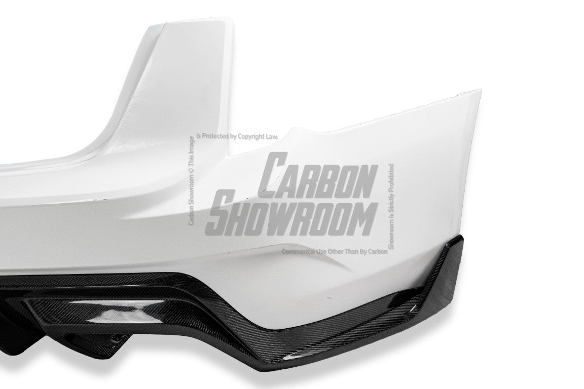 Cadillac CT5 CT5-V Blackwing Sport Premium Luxury Base 2020 2021 2022 2023 2024 with Aftermarket Parts - "PRISM" Rear Bumper & Diffuser Carbon Fiber / FRP from Robot Craftsman