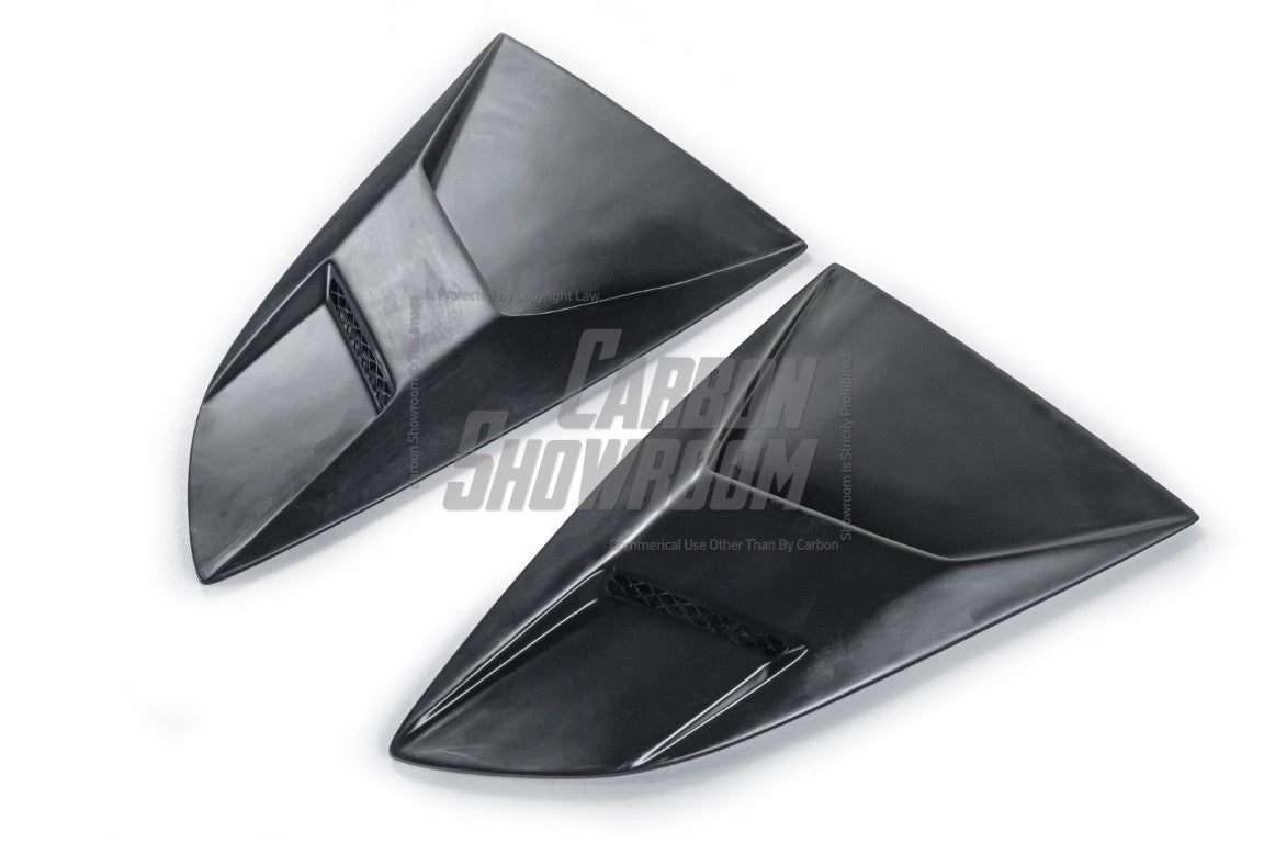 Subaru BRZ ZD8 2022 2023 2024 & Toyota GR86 ZN8 2022 2023 2024 with Aftermarket Parts - "SHINING" Side Window Louver Trim Carbon Fiber / FRP from Robot Craftsman
