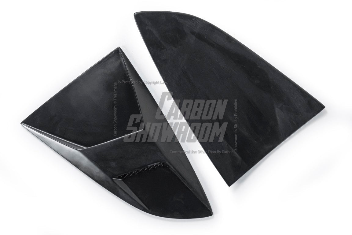 Subaru BRZ ZD8 2022 2023 2024 & Toyota GR86 ZN8 2022 2023 2024 with Aftermarket Parts - "SHINING" Side Window Louver Trim Carbon Fiber / FRP from Robot Craftsman
