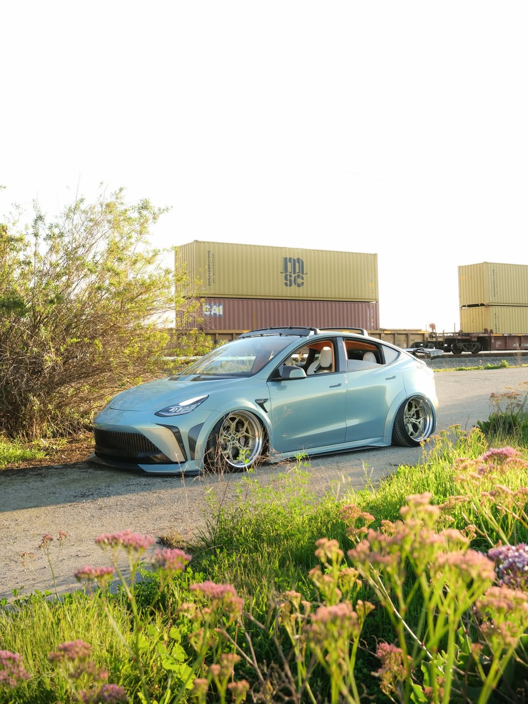 Tesla Model Y Performance AWD Long Range RWD Standard 2020 2021 2023 2024 with Aftermarket Parts - "CRYPTON" Hood Carbon Fiber / FRP from Robot Craftsman