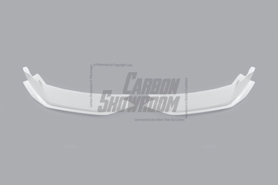 Tesla Model Y Performance AWD Long Range RWD Standard 2020 2021 2023 2024 with Aftermarket Parts - "STARSHIP" Stage 1 Corner Lip (2 pcs) & Stage 2 Corner Lip (4 pcs) & Front Bumper Carbon Fiber from Robot Craftsman
