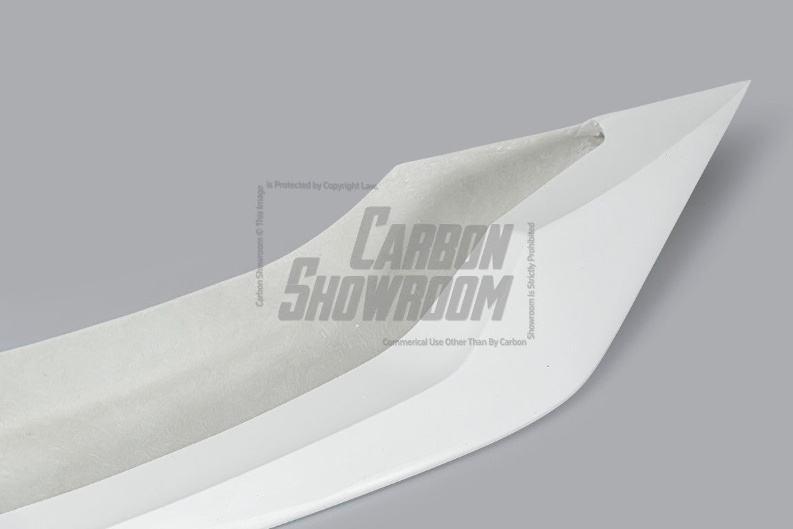 Tesla Model Y Performance AWD Long Range RWD Standard 2020 2021 2023 2024 with Aftermarket Parts - "STARSHIP" Stage 1 Corner Lip (2 pcs) & Stage 2 Corner Lip (4 pcs) & Front Bumper Carbon Fiber from Robot Craftsman