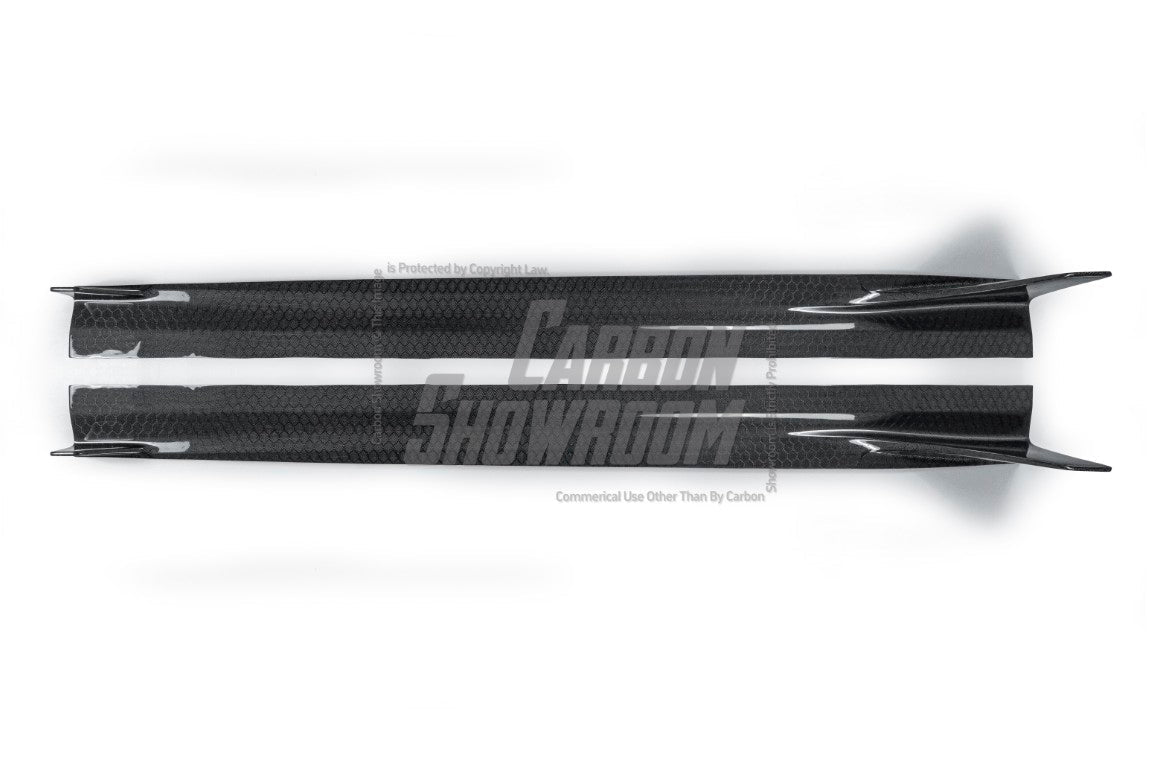 Honda Civic 10th Gen FC1 FC2 FC5 FC6 2016 2017 2018 2019 2020 2021 & Civic 10th Gen FK7 2017 2018 2019 2020 2021 (compatible with both OEM width and ROBOT CRAFTSMAN widebody) with Aftermarket Parts - Side Skirts Carbon Fiber / FRP from Robot Craftsman