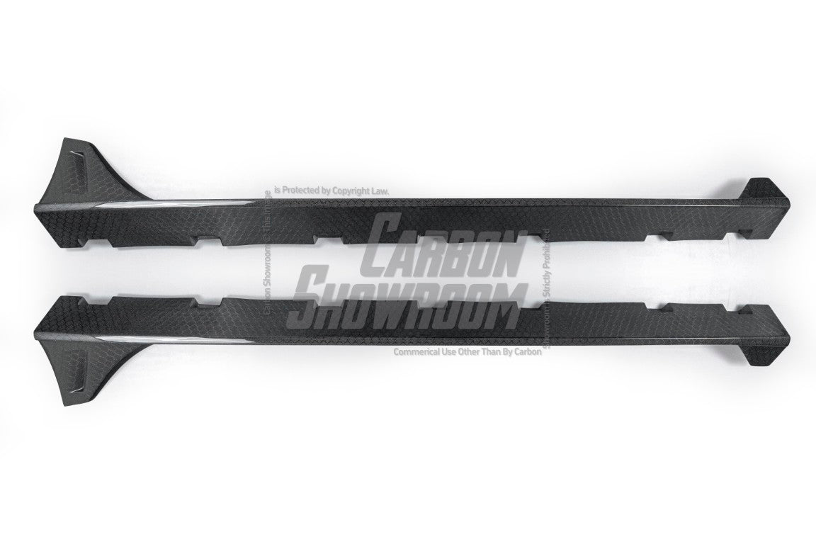 Honda Civic 10th Gen FC1 FC2 FC5 FC6 2016 2017 2018 2019 2020 2021 & Civic 10th Gen FK7 2017 2018 2019 2020 2021 (compatible with both OEM width and ROBOT CRAFTSMAN widebody) with Aftermarket Parts - Side Skirts Carbon Fiber / FRP from Robot Craftsman