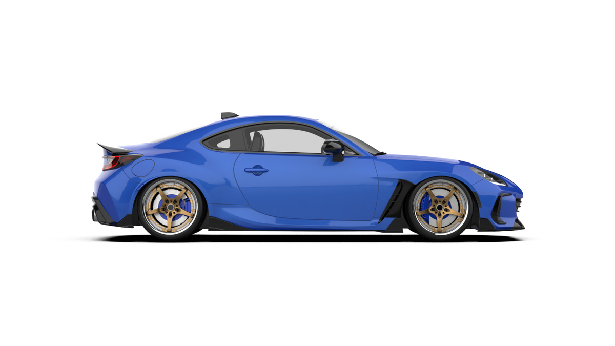 Subaru BRZ ZD8 2022 2023 2024 & Toyota GR86 ZN8 2022 2023 2024 with Aftermarket Parts - "HIDROGAI" Side Skirts Carbon Fiber / FRP from Robot Craftsman
