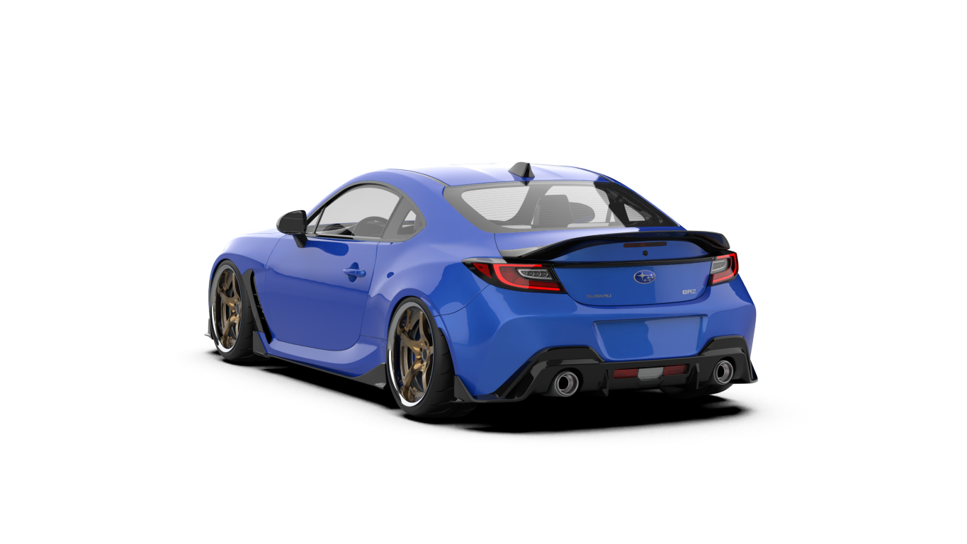 Subaru BRZ ZD8 2020 2021 2022 2023 2024 & Toyota GR86 ZN8 2020 2021 2022 2023 2024 with Aftermarket Parts - "HIDROGAI" Rear Lip Spoiler Carbon Fiber / FRP from Robot Craftsman