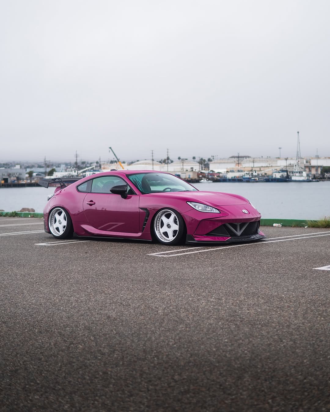 Subaru BRZ ZD8 2022 2023 2024 & Toyota GR86 ZN8 2022 2023 2024 with Aftermarket Parts - "SHINING" Narrow Body Front Bumper & Lip Carbon Fiber / FRP from Robot Craftsman