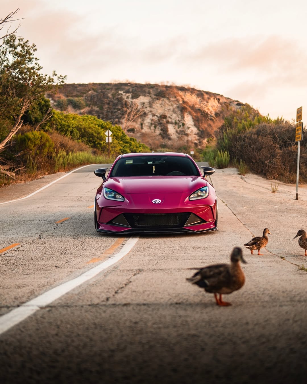 Subaru BRZ ZD8 2022 2023 2024 & Toyota GR86 ZN8 2022 2023 2024 with Aftermarket Parts - "SHINING" Narrow Body Front Bumper & Lip Carbon Fiber / FRP from Robot Craftsman