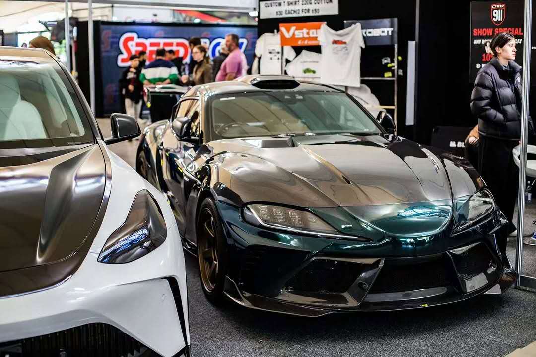 Toyota Supra MK5 A90 A91 3.0 2.0 2020-ON with Aftermarket Parts - "Alerion" Narrow Body Front Bumper & Lip Carbon Fiber / FRP from Robot Craftsman