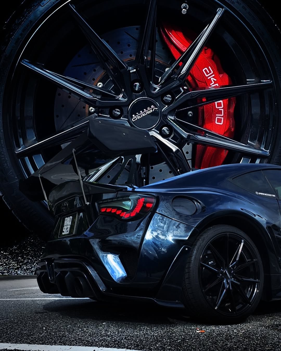 Toyota GT86 86 TRD GT SE Base ZN6 2017 2018 2019 2020 & Scion FR-S FRS ZN6 2013 2014 2015 2016 & BRZ TS Limited Premium ZN6 2013 2014 2015 2016 2017 2018 2019 2020 with Aftermarket Parts - Swan Neck Hammer GT Wing Carbon Fiber / FRP from Robot Craftsman