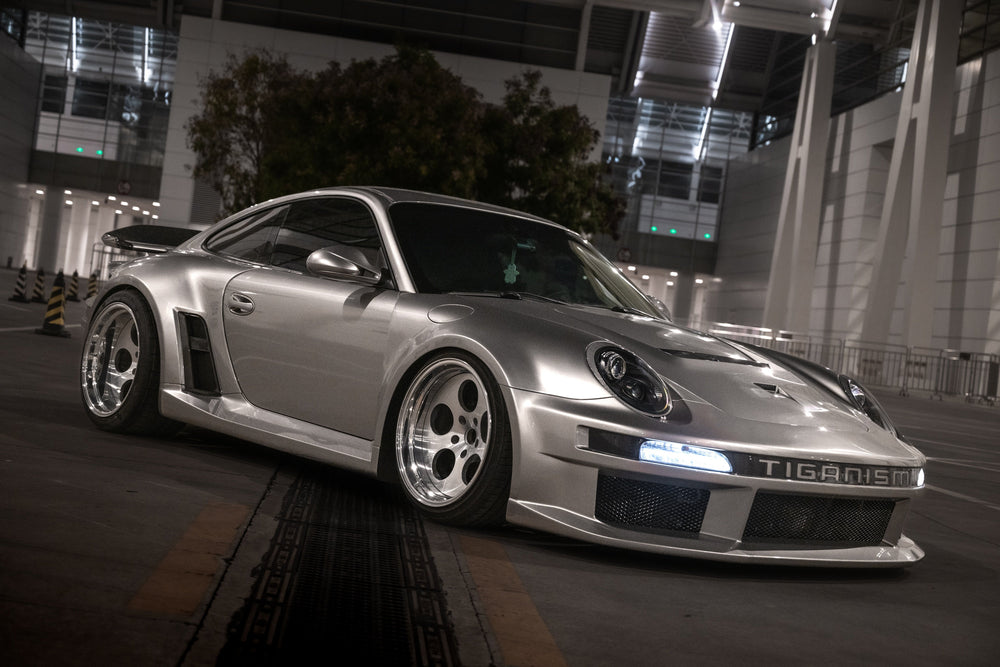 Porsche 911 997.1 997.2 Carrera Base S 2009–2012 (997.1 requires 997.2 taillights) with Robot Craftsman's Aftermarket Parts - Package A "TIGANISM GUSTAV" Carbon Fiber / FRP