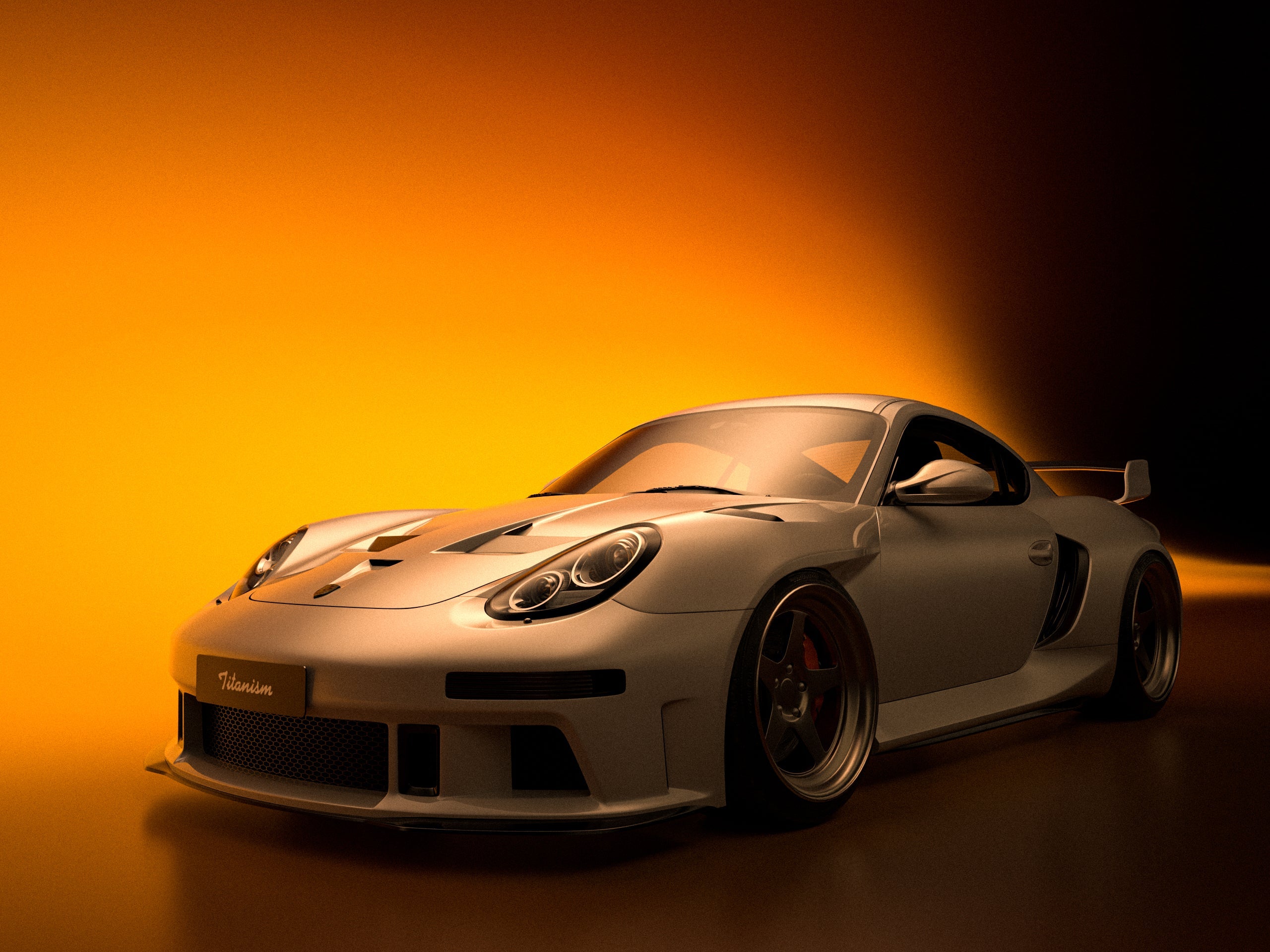 Porsche 987.1 Cayman & Boxster Base / S 2005 2006 2007 2008 & 987.2 Boxster Base / S / R 2009 2010 2011 2012 & 997.1 911 Carrera/S/4S/Targa/Targa4S/GTS/Turbo/Turbo S/GT3/GT3RS 2005 2006 2007 2008 & 997.1 911 Carrera/S/4S/Targa/Targa4S/GTS/Turbo/Turbo S/GT3/GT3RS/GT2 2009 2010 2011 2012 with Aftermarket Parts - TITANISM STUKA Hood Carbon Fiber / FRP from Robot Craftsman