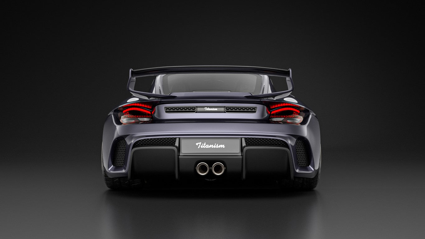 Porsche 987.1 Cayman Base / S 2005 2006 2007 2008 (Requires 987.2 taillights) & 987.2 Cayman Base / S / R 2009 2010 2011 2012 with Aftermarket Parts - TITANISM STUKA Rear Diffuser Carbon Fiber / FRP from Robot Craftsman