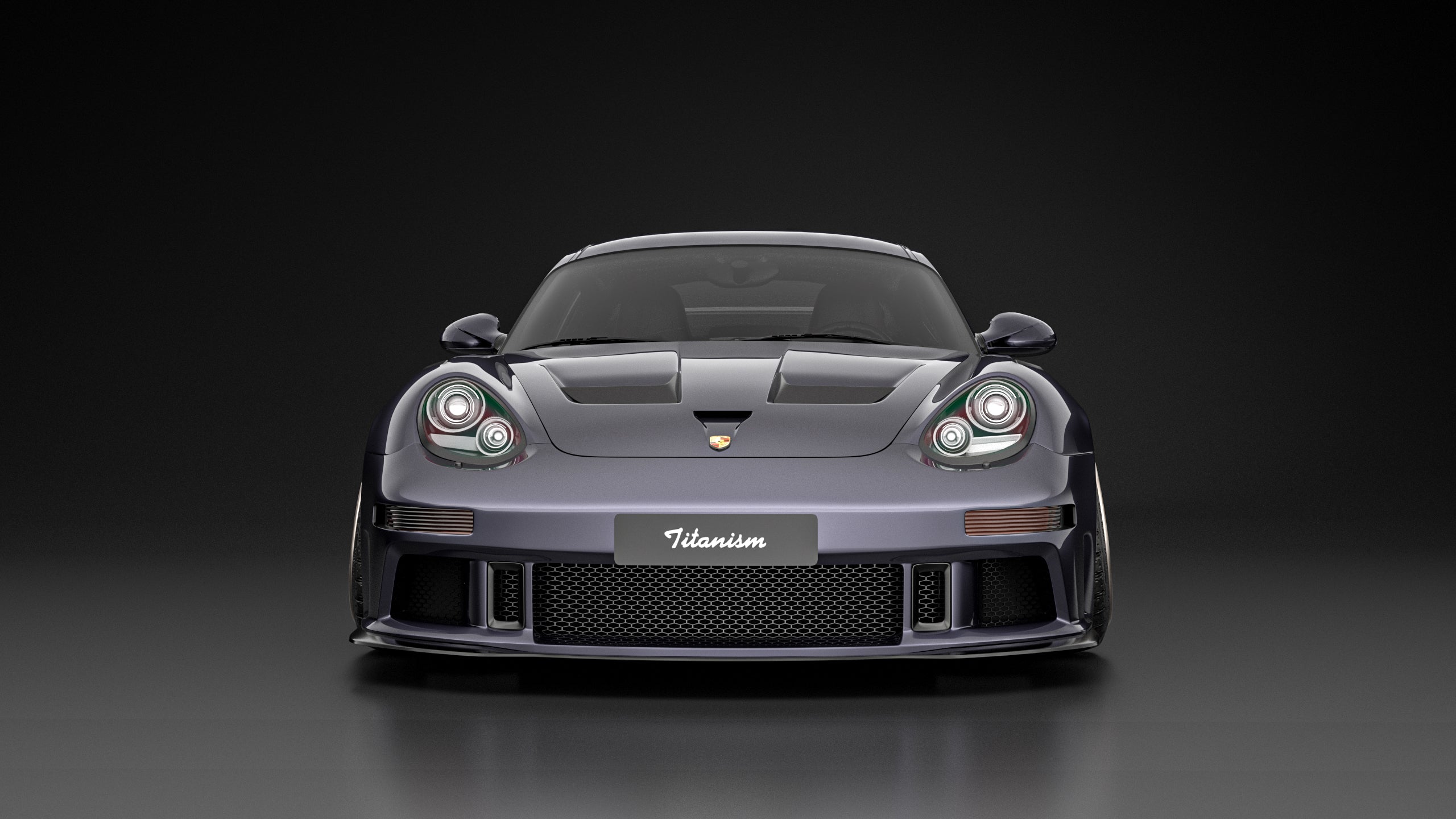 Porsche 987.1 Cayman & Boxster Base / S 2005 2006 2007 2008 & 987.2 Boxster Base / S / R 2009 2010 2011 2012 & 997.1 911 Carrera/S/4S/Targa/Targa4S/GTS/Turbo/Turbo S/GT3/GT3RS 2005 2006 2007 2008 & 997.1 911 Carrera/S/4S/Targa/Targa4S/GTS/Turbo/Turbo S/GT3/GT3RS/GT2 2009 2010 2011 2012 with Aftermarket Parts - TITANISM STUKA Hood Carbon Fiber / FRP from Robot Craftsman