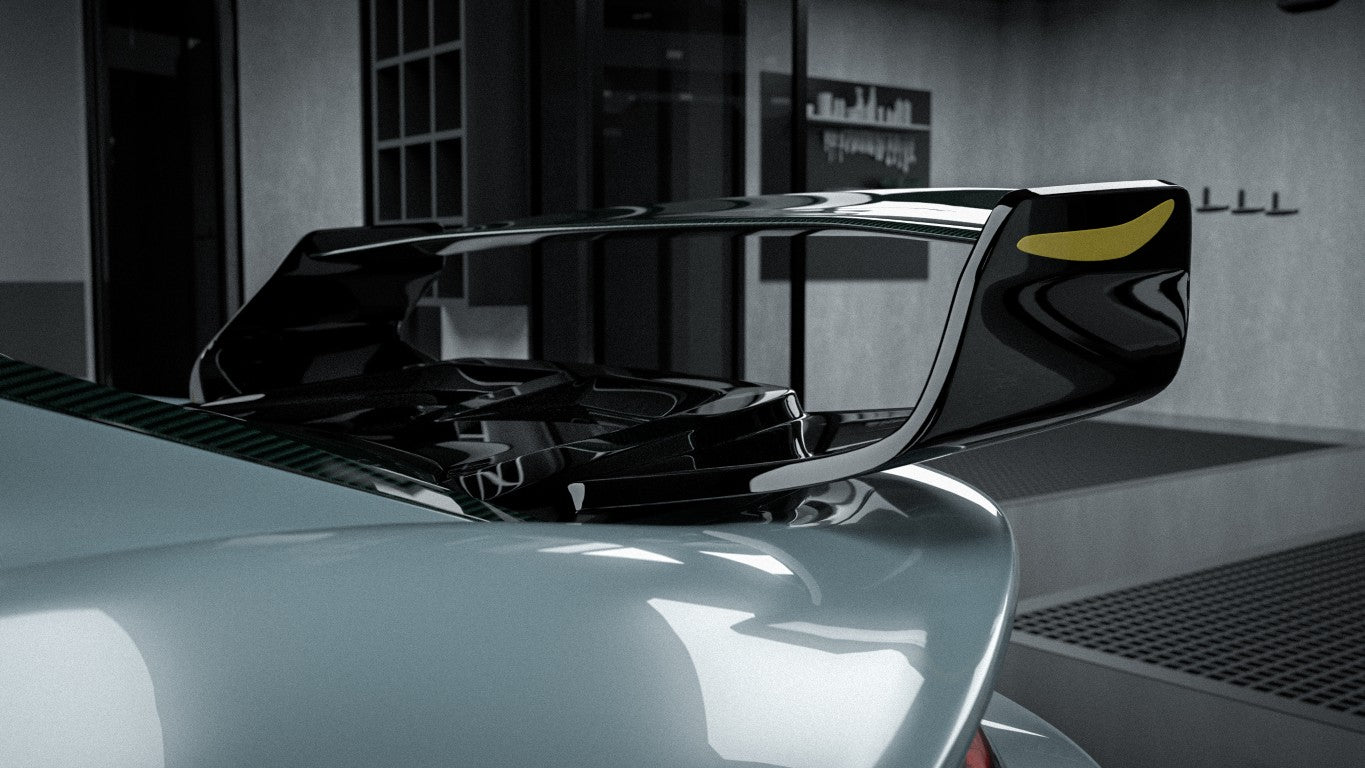 Porsche 987.1 Cayman Base / S 2005 2006 2007 2008 & 987.2 Cayman Base / S / R 2009 2010 2011 2012 with Aftermarket Parts - TITANISM STUKA Spoiler Wing Carbon Fiber / FRP from Robot Craftsman