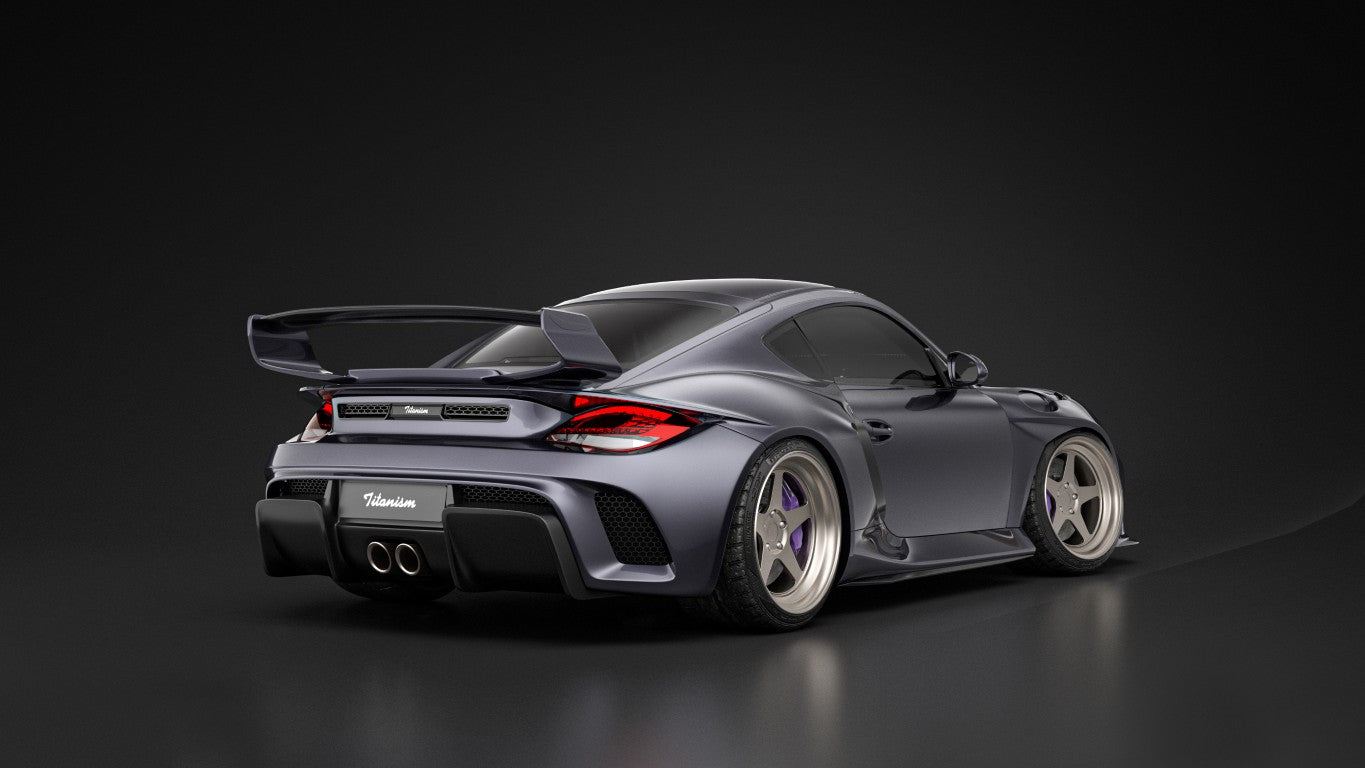 Porsche 987.1 Cayman & Boxster Base / S 2005 2006 2007 2008 & 987.2 Cayman & Boxster Base / S / R 2009 2010 2011 2012 with Aftermarket Parts - TITANISM STUKA Full Kit Carbon Fiber / FRP from Robot Craftsman