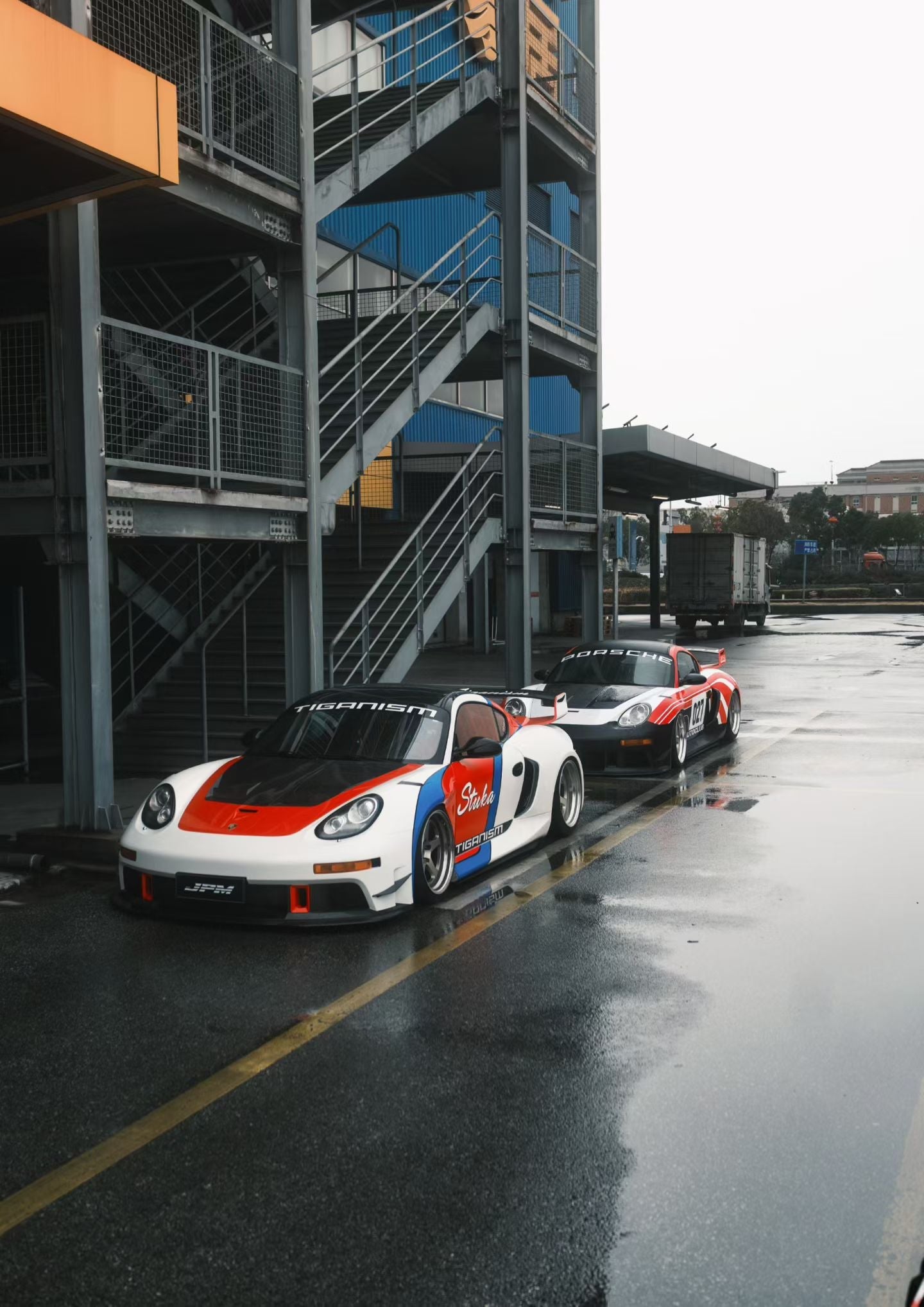 Porsche 987.1 Cayman & Boxster Base / S 2005 2006 2007 2008 & 987.2 Cayman & Boxster Base / S / R 2009 2010 2011 2012 with Aftermarket Parts - TITANISM STUKA Full Kit Carbon Fiber / FRP from Robot Craftsman