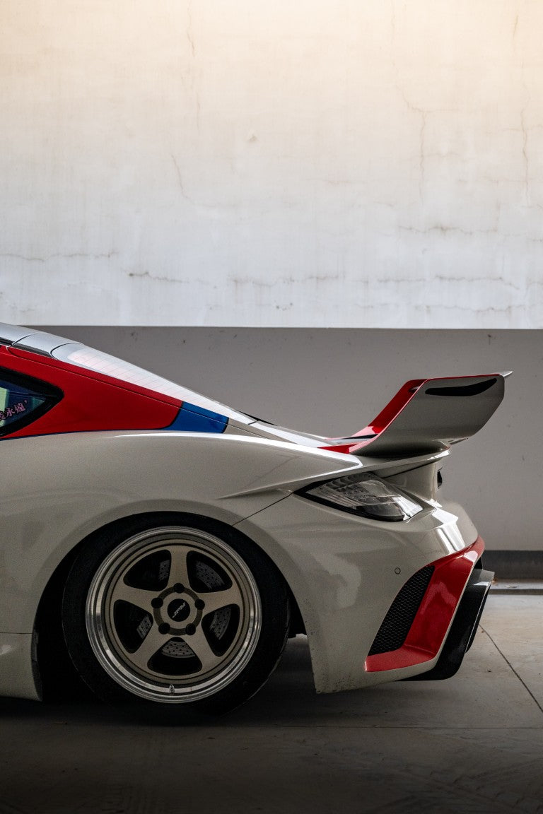 Porsche 987.1 Cayman Base / S 2005 2006 2007 2008 & 987.2 Cayman Base / S / R 2009 2010 2011 2012 with Aftermarket Parts - TITANISM STUKA Spoiler Wing Carbon Fiber / FRP from Robot Craftsman