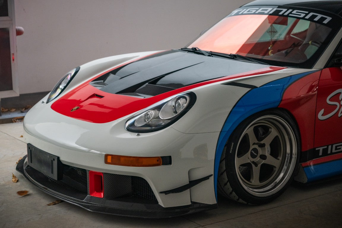 Porsche 987.1 Cayman Boxster Base / S 2005 2006 2007 2008 987.2 Cayman &amp; Boxster Base / S / R 2009 2010 2011 2012 with Aftermarket Parts - TITANISM STUKA Front Fenders Carbon Fiber / FRP