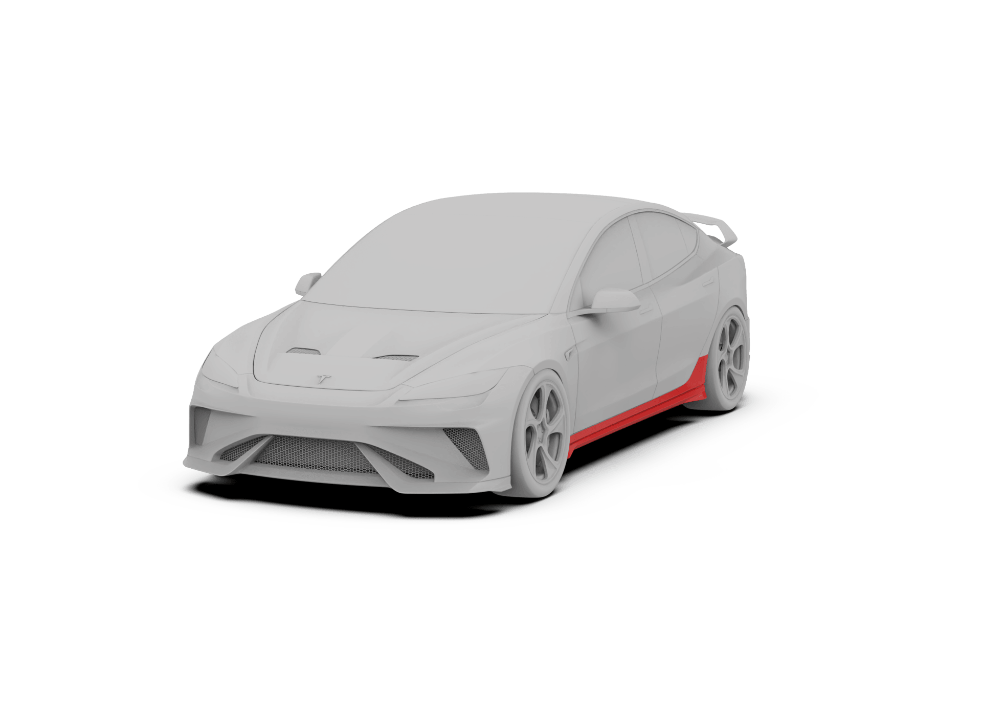 Tesla Model 3 Highland / Performance 2024-ON with Aftermarket Parts - Hacker Side Skirts Carbon Fiber / FRP from Robot Craftsman