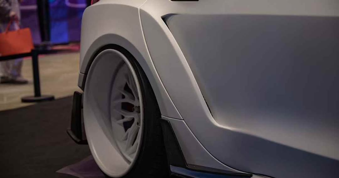 Tesla Model 3 Highland / Performance 2024-ON with Aftermarket Parts - "HACKER" Rear Quarter Side Canards Carbon Fiber / FRP from Robot Craftsman