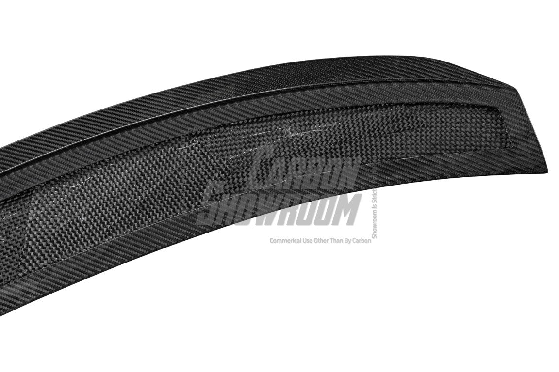 Tesla Model 3 Performance Long Range Standard Base 2017 2018 2019 2020 2021 2022 2023 with Aftermarket Parts - Crypton Rear Spoiler Wing Carbon Fiber / FRP from Robot Craftsman