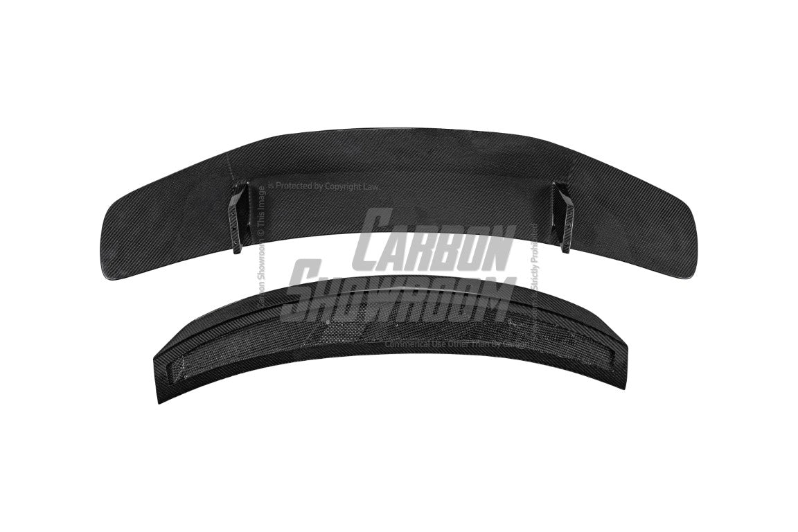 Tesla Model 3 Performance Long Range Standard Base 2017 2018 2019 2020 2021 2022 2023 with Aftermarket Parts - Crypton Rear Spoiler Wing Carbon Fiber / FRP from Robot Craftsman