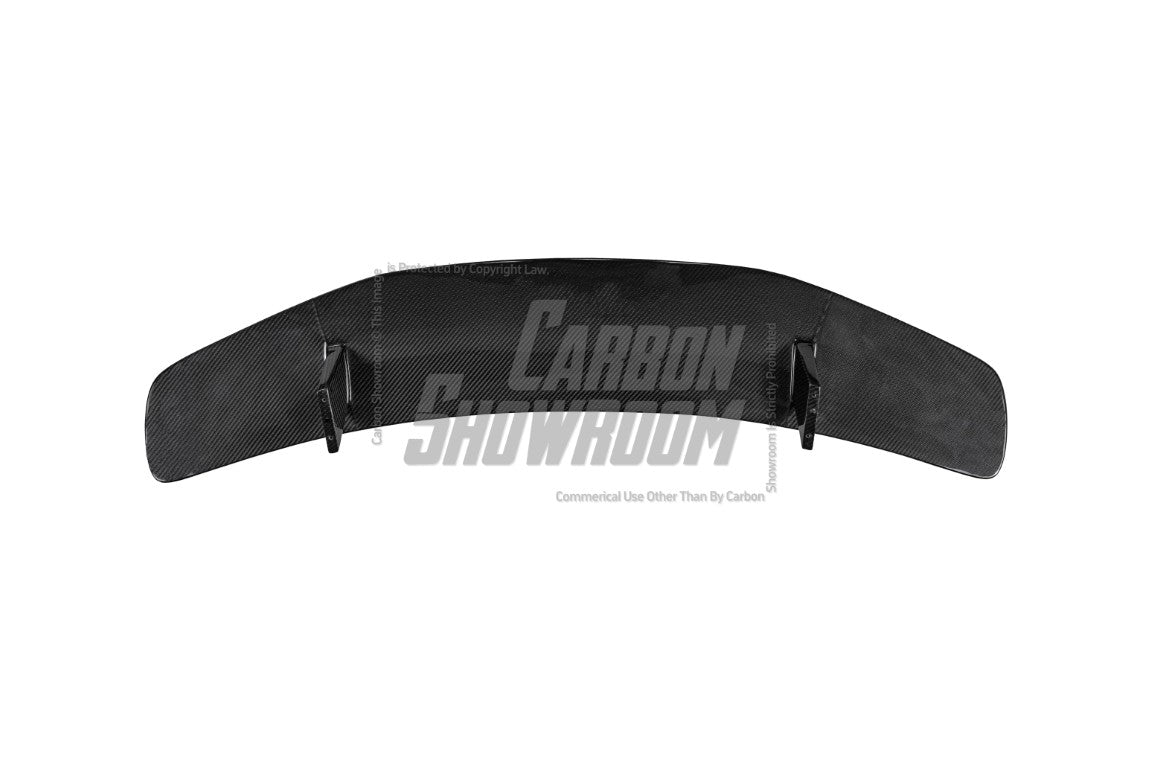 Tesla Model 3 Performance Long Range Standard Base 2017 2018 2019 2020 2021 2022 2023 with Aftermarket Parts - Crypton Rear Spoiler Wing Carbon Fiber / FRP from Robot Craftsman