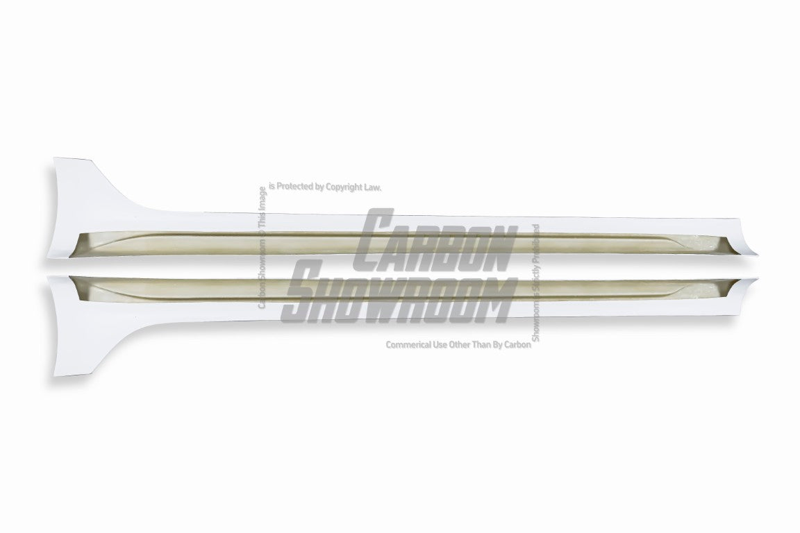 Tesla Model 3 Performance Long Range Standard Base 2017 2018 2019 2020 2021 2022 2023 with Aftermarket Parts - "Hacker" Narrow Body Side Skirts Carbon Fiber / FRP from Robot Craftsman