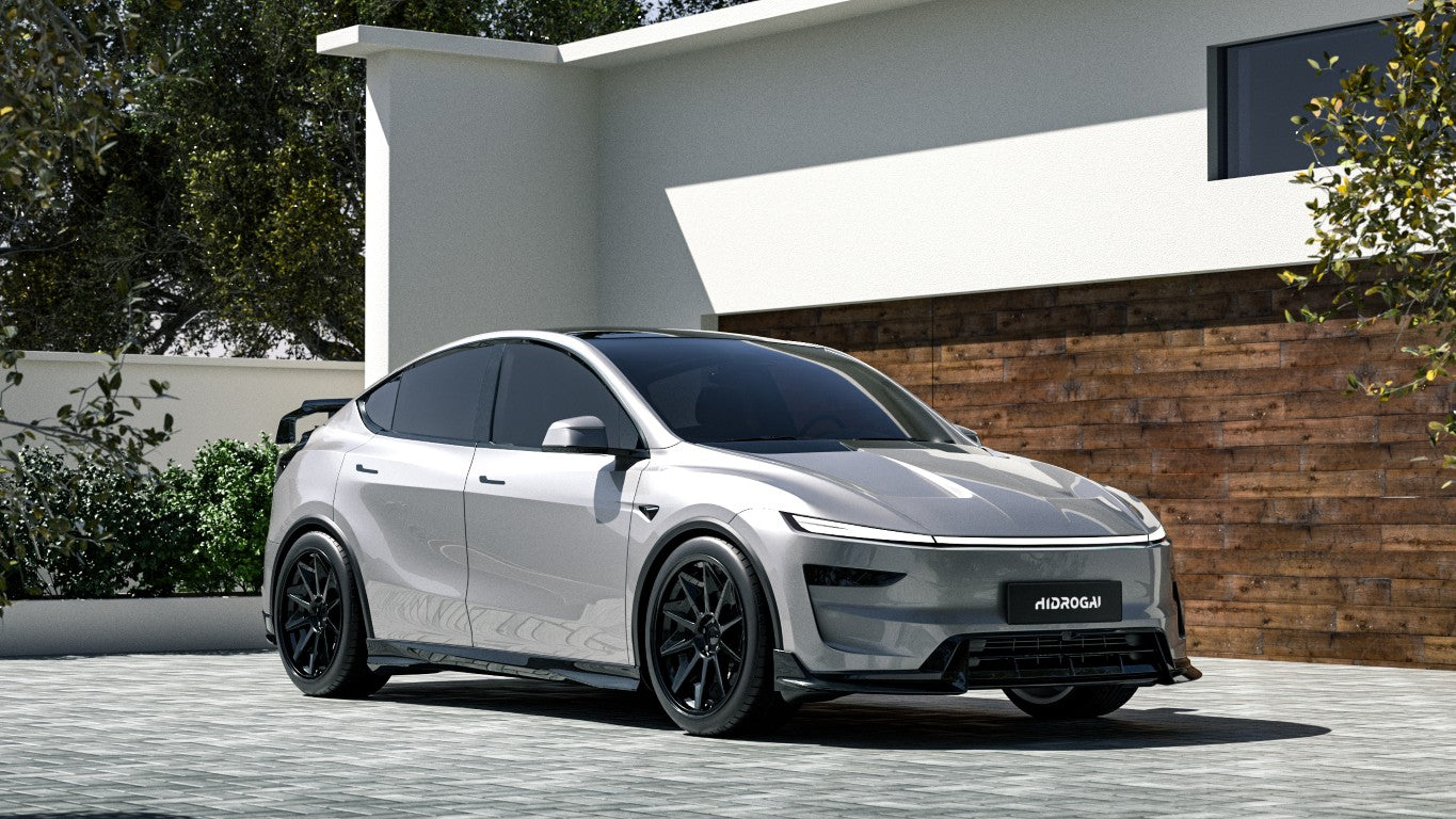 Tesla Model Y Juniper 2026-ON with Aftermarket Parts - V1 Hood Carbon Fiber / FRP