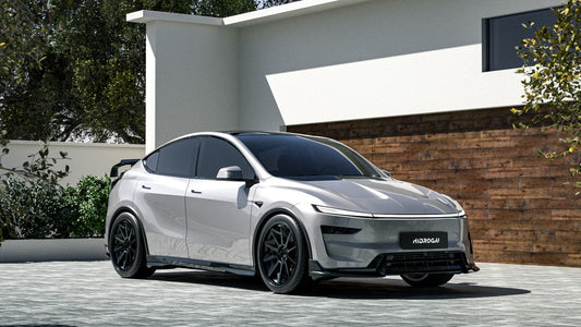 Tesla Model Y Juniper 2026-ON with Aftermarket Parts - V1 Hood Carbon Fiber / FRP