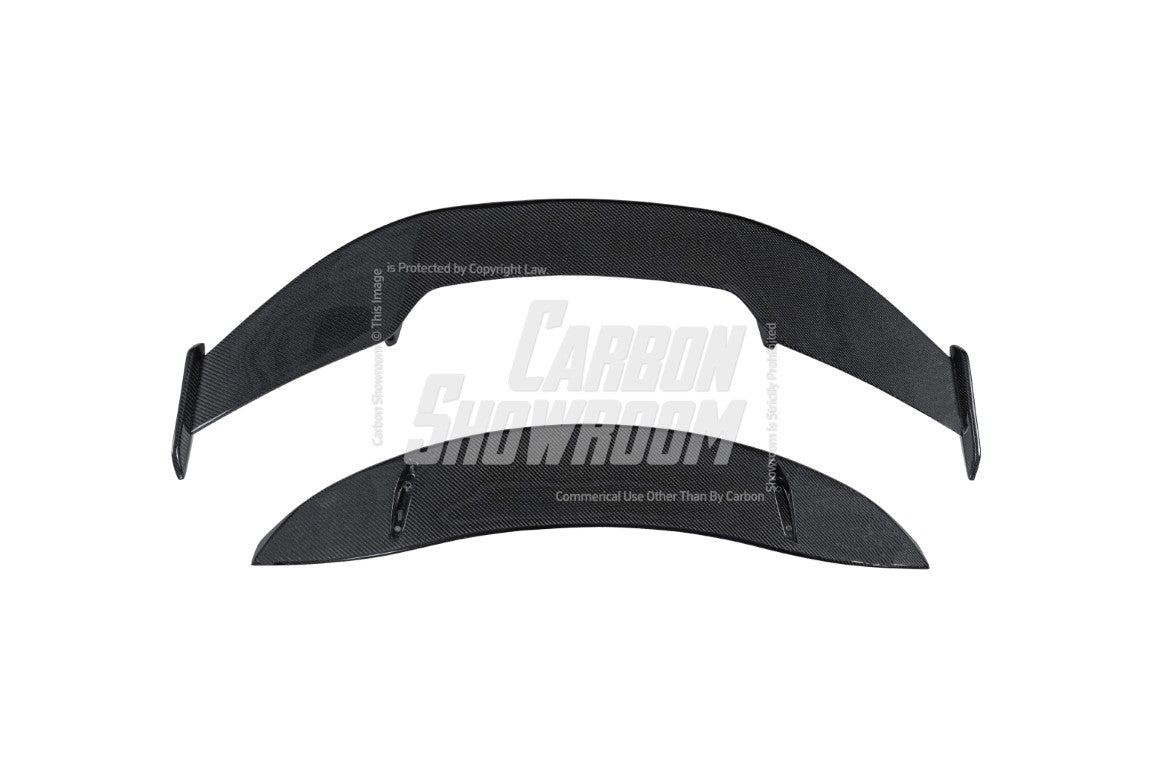 Tesla Model Y Performance AWD Long Range RWD Standard 2020 2021 2023 2024 with Aftermarket Parts - "STARSHIP" Rear Spoiler Wing Carbon Fiber / FRP from Robot Craftsman