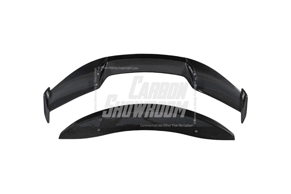 Tesla Model Y Performance AWD Long Range RWD Standard 2020 2021 2023 2024 with Aftermarket Parts - "STARSHIP" Rear Spoiler Wing Carbon Fiber / FRP from Robot Craftsman