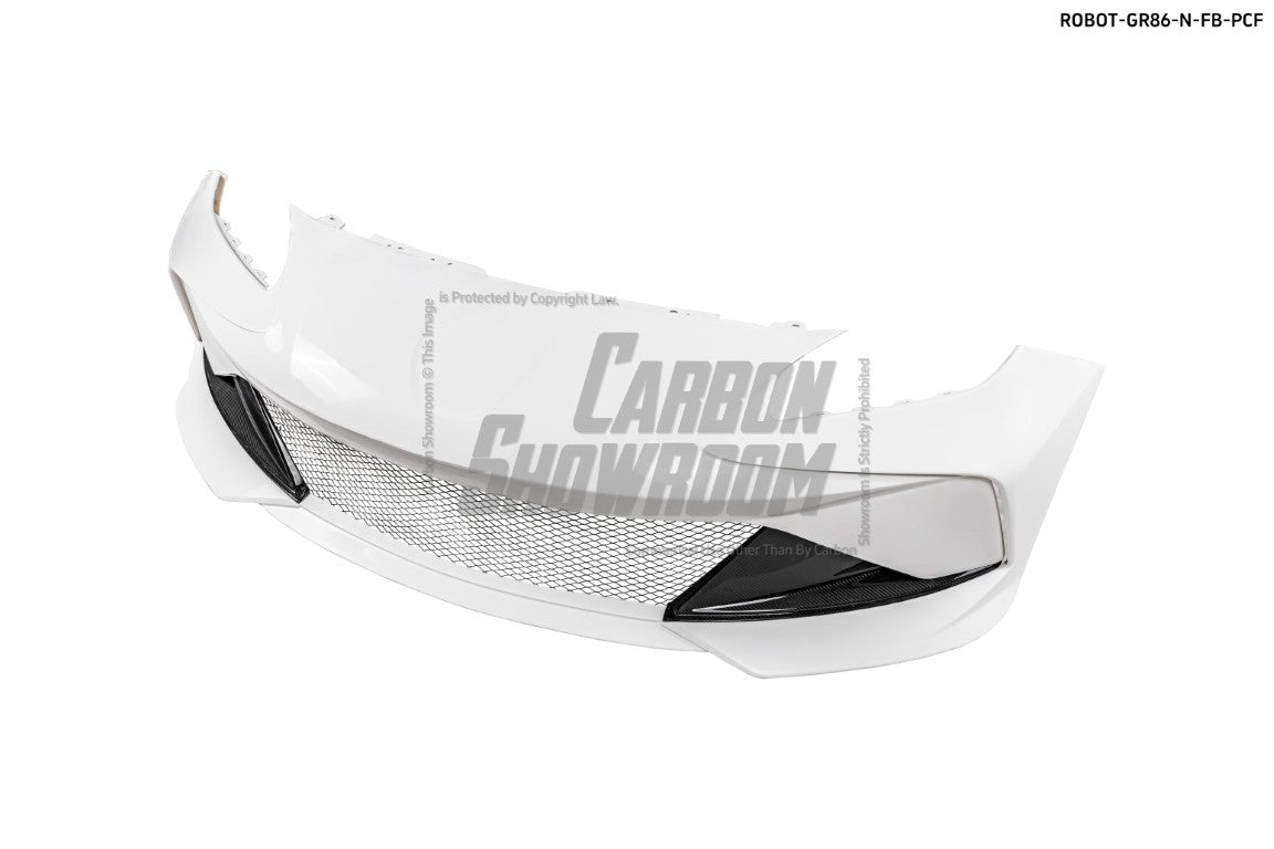 Subaru BRZ ZD8 2022 2023 2024 & Toyota GR86 ZN8 2022 2023 2024 with Aftermarket Parts - "SHINING" Narrow Body Front Bumper & Lip Carbon Fiber / FRP from Robot Craftsman