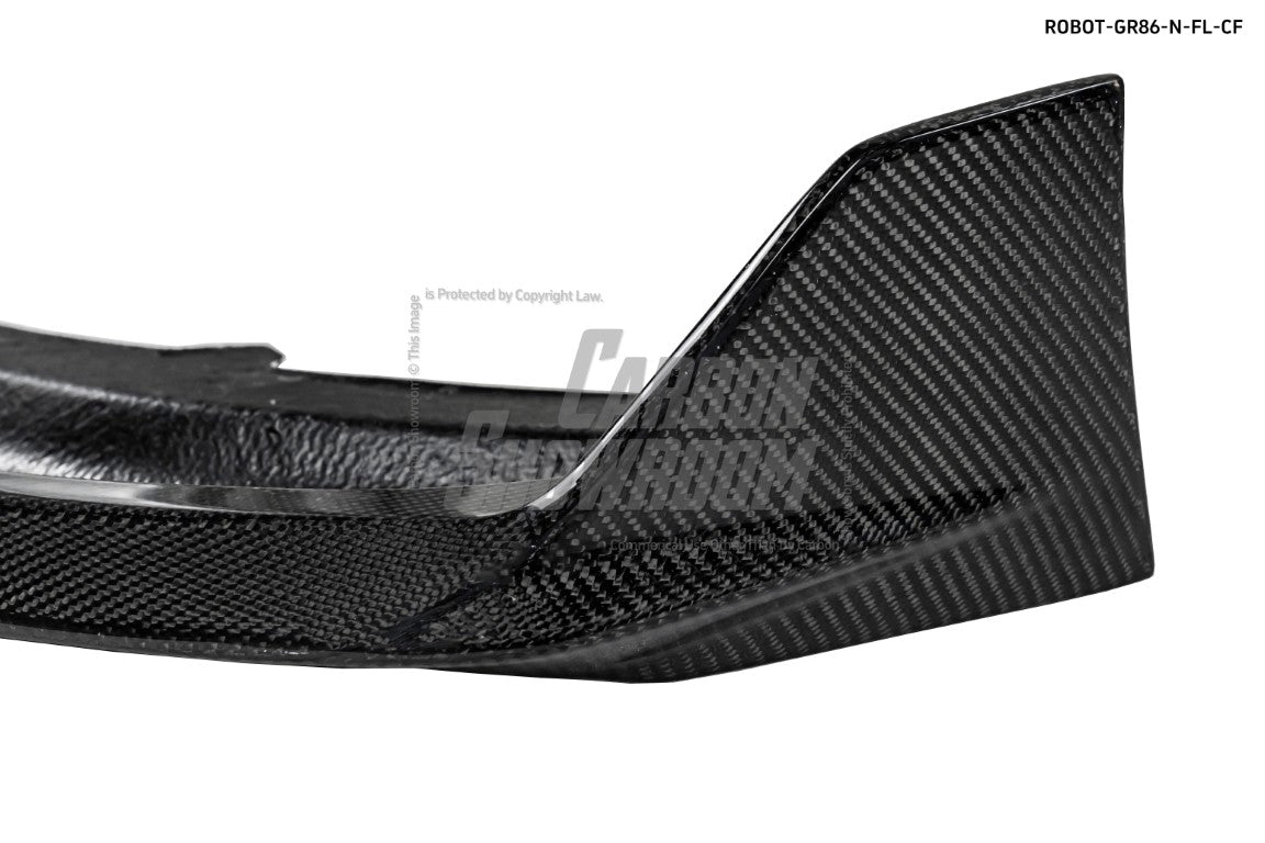 Subaru BRZ ZD8 2022 2023 2024 & Toyota GR86 ZN8 2022 2023 2024 with Aftermarket Parts - "SHINING" Narrow Body Front Bumper & Lip Carbon Fiber / FRP from Robot Craftsman